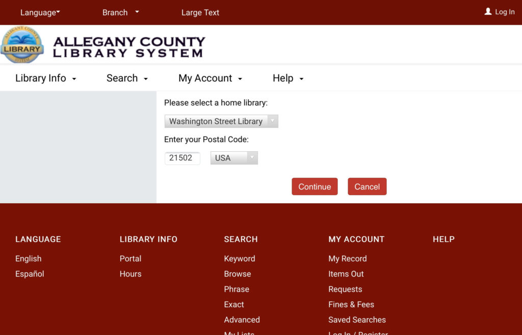 Step 3a in online registration