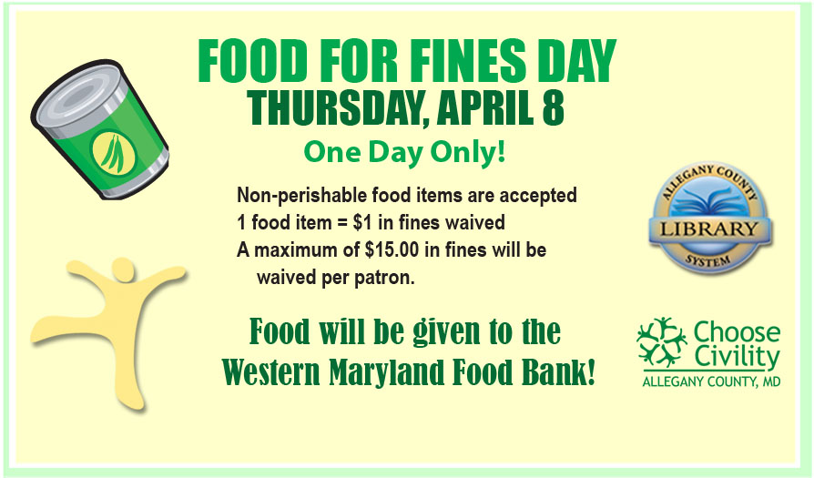 Food for fines Day: Thursday April 8